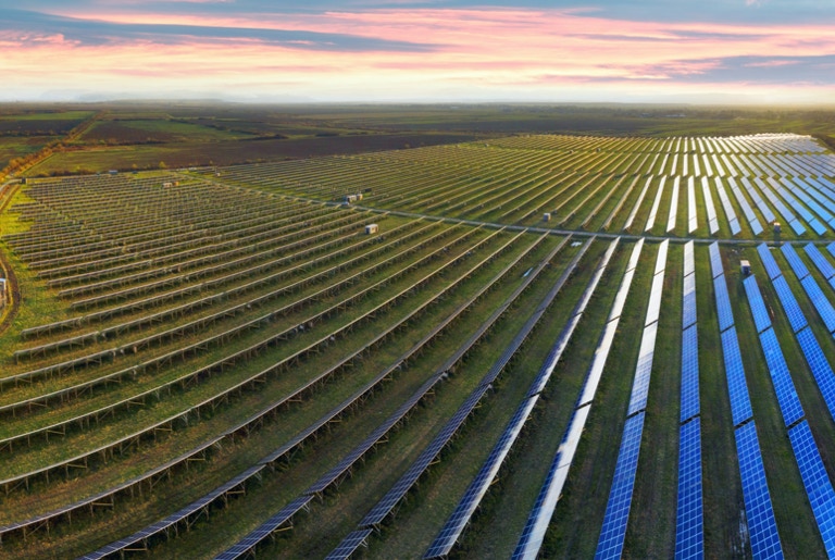 Luftbildfotografie Solarenergie, greenpower