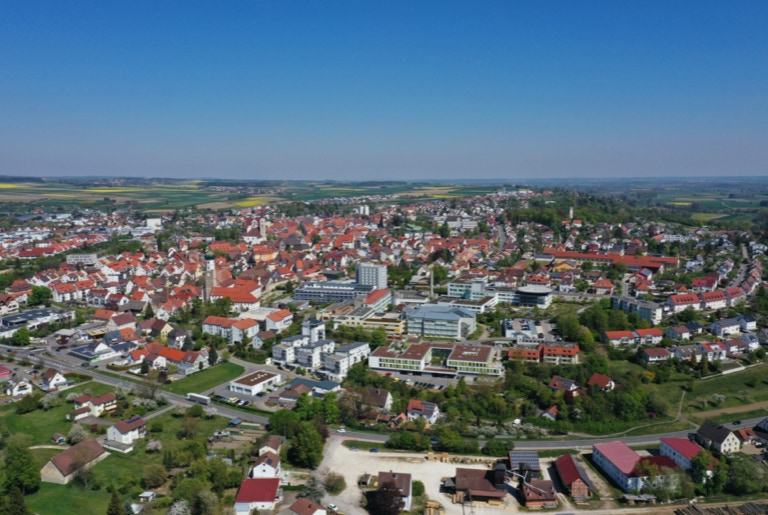 Luftbild Kreiskrankenhaus Ehingen